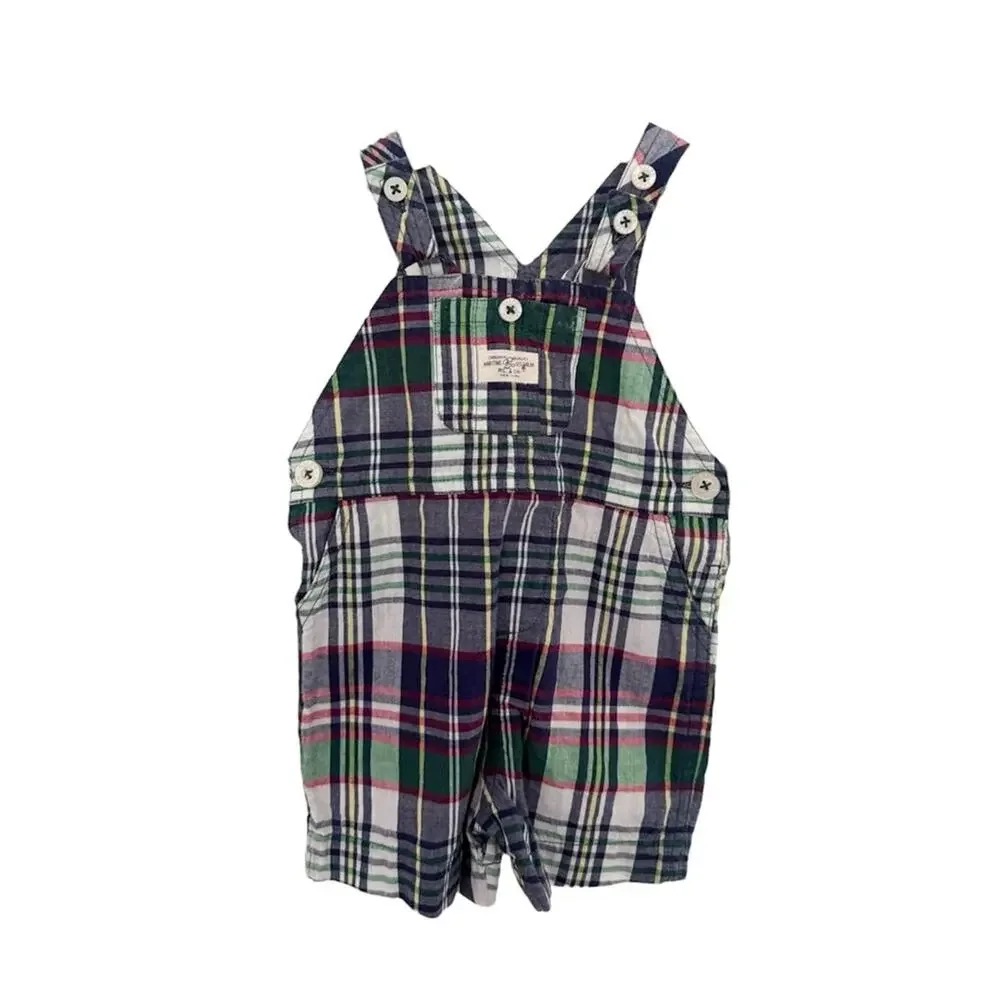 Ralph Lauren Baby Boy Plaid Overalls 3 Months Baby Outfit